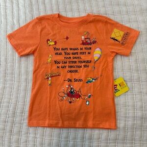 NWT Springfield Museum Dr. Seuss Children’s T-Shirt Orange Size 6